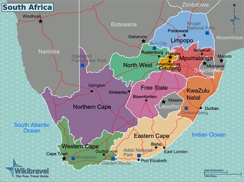 Map Of South Africa Map Regions Online Maps And