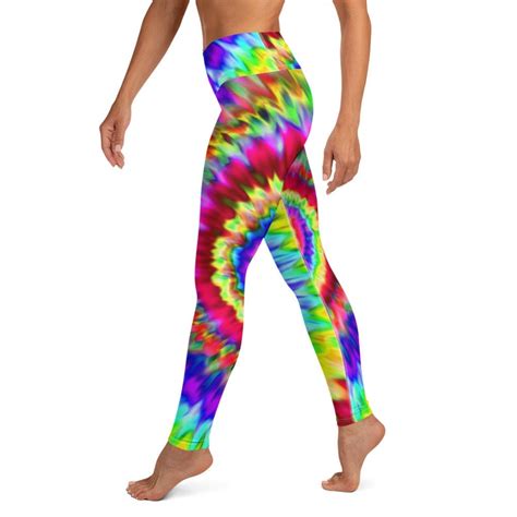 Rainbow Tie Dye Yoga Pants Leggings Etsy