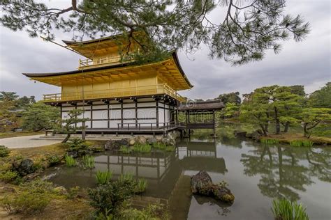 View Of The Beautiful Kinkaku Ji Temple Also Known As The Golden