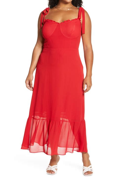 Reformation Nikita Midi Dress In Red Lyst