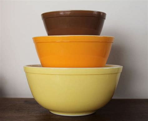 Pyrex Town And Country Nesting Bowls Circa 1963 Pyrex Mixing Bowls