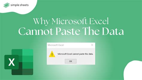 Why Microsoft Excel Cannot Paste The Data