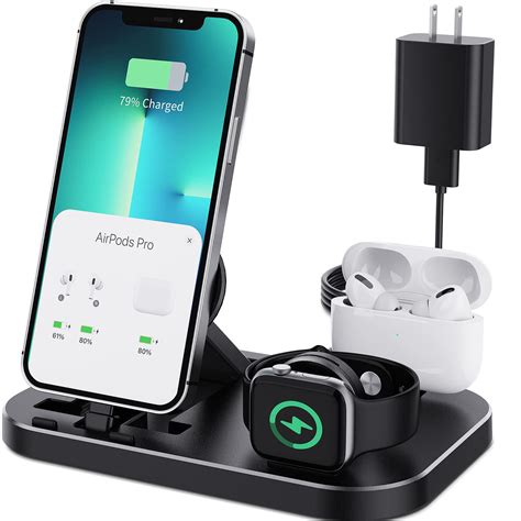 3 In 1 Charging Station For Apple Devices Self Adjusting Charging Dock