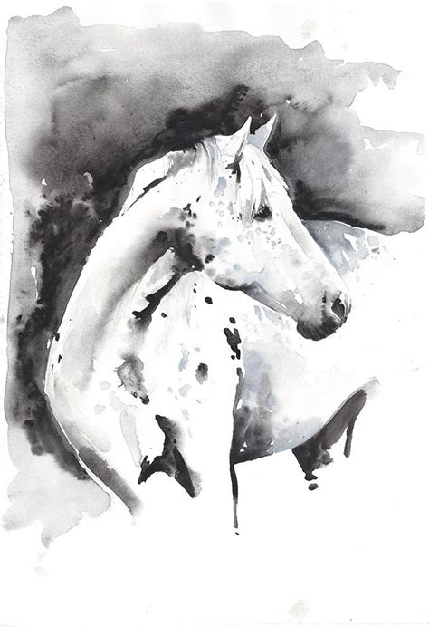 Print Of Watercolour Painting Horse Painting By Silverridgestudio