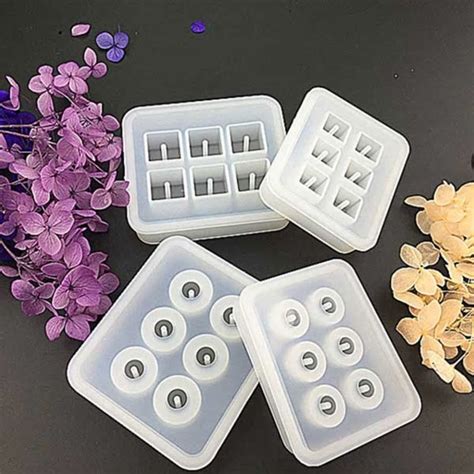 24 moldes de silicone para joias pingente em resina organite