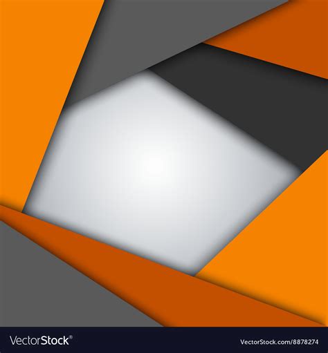 Abstract Orange Gray Triangles Background Vector Image