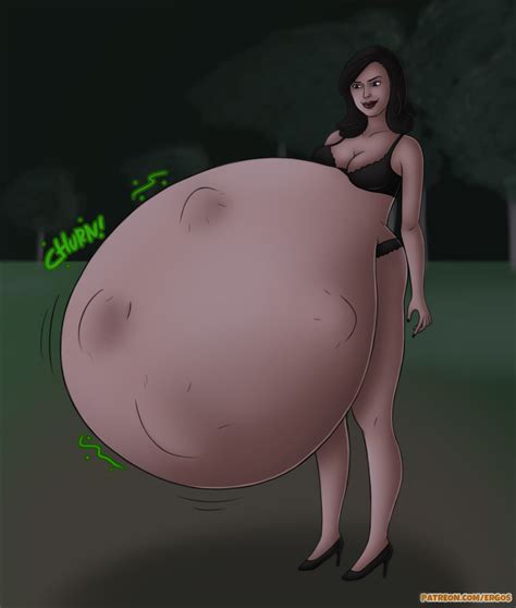 Rule 34 1girls Belly Big Belly Black Hair Bra Breasts Canon Vore Cleavage Ergos Female Female
