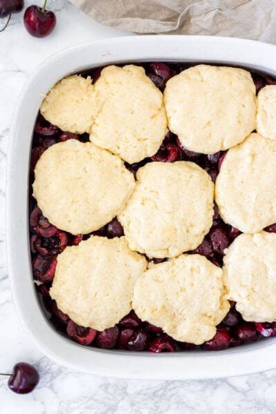 Easy Cherry Cobbler With A Fluffy Buttery Biscuit Topping