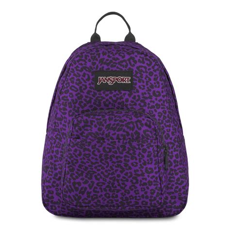 Jansport Half Pint Mini Backpack In Purple Leopard Life Neon