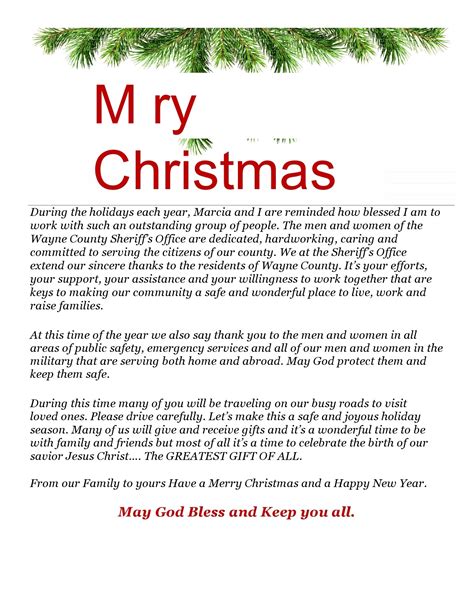 Christmas Letter Templates Free Printable