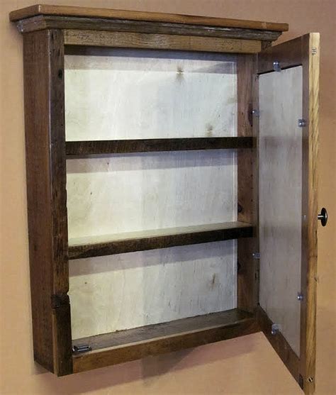I weave the other small panel and then the tricky part is installing the rail on the other side. Minnesota BarnWood Medicine Cabinet Medium Brown — Barn ...
