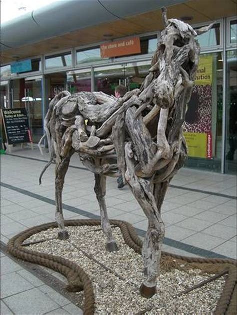 Driftwood Sculptures Of Horses By Heather Jansch 32 Pics