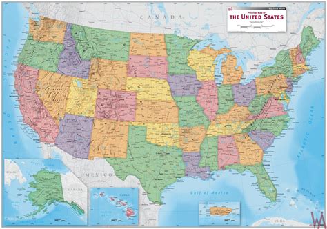 Large Map Of Usa States Wayne Baisey