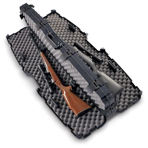 plano sxs double rifle case black 125633 gun cases at sportsman s guide