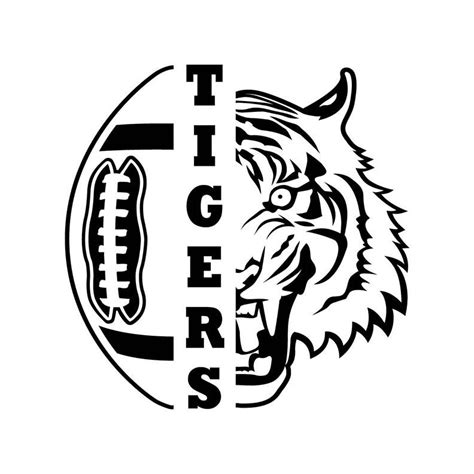 Tigers Football Tiger 1 Vector Eps Dxf Svg Png Vinyl Etsy