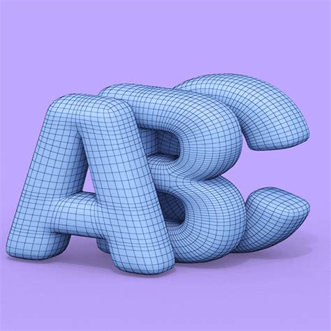 Groteskschrift In 3d Typografie Alphabet Typografie Alphabet