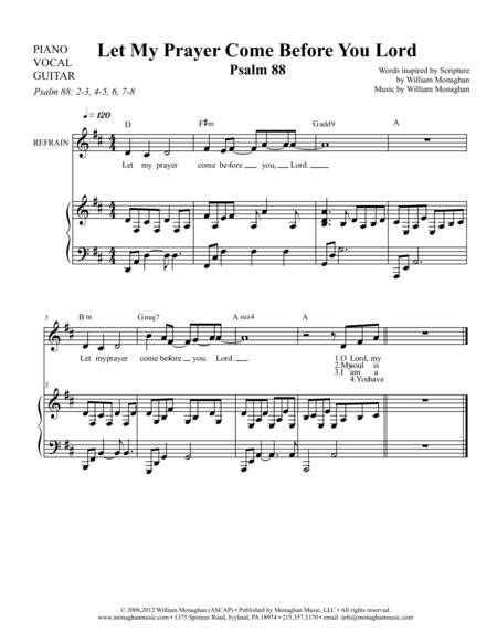 Let My Prayer Come Before You Lord Psalm 88 Sheet Music Pdf Download