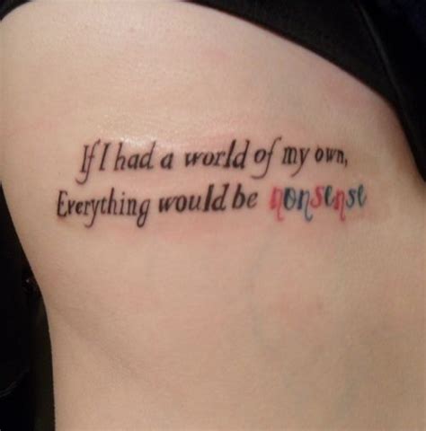 Alice In Wonderland Quote Alice And Wonderland Tattoos Alice And