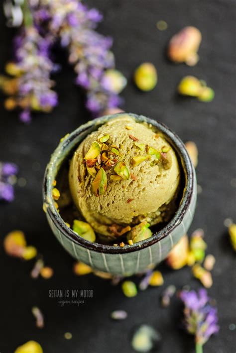 Ice cream can be substituted with silken tofu. Pistachio Ice Cream {Four Ingredients} | seitan is my motor