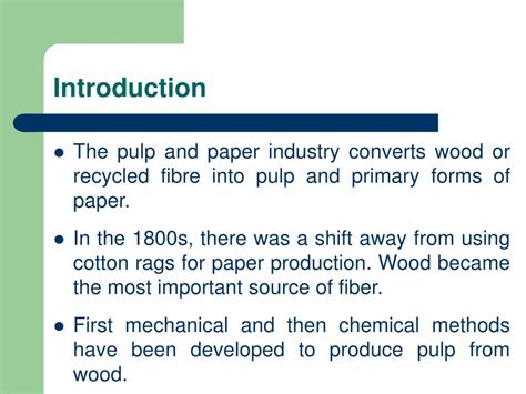 Ppt Pulp And Paper Industry Powerpoint Presentation Free Download