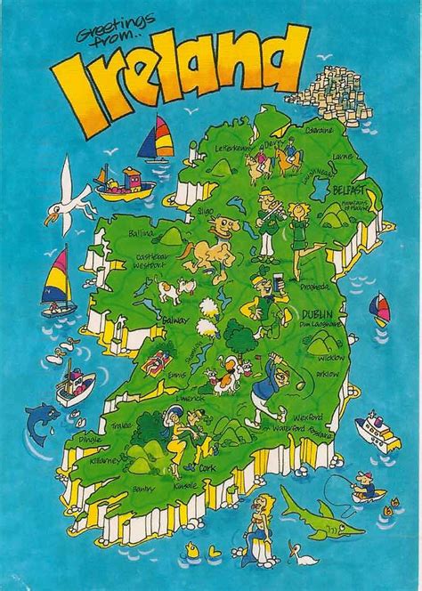Greetings From Ireland Map The Unique Beauty Of Ireland
