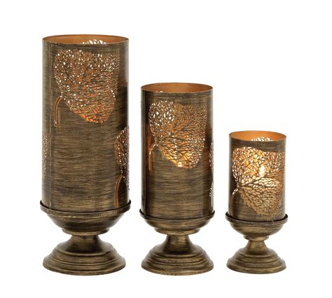 Modish Set Of Three Metal Candle Holders | Metal candle holders, Candle holders, Candle holder set