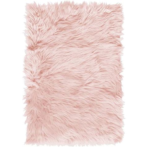 Super Area Rugs Serene Silky Faux Fur Fluffy Pink 72x108 Price