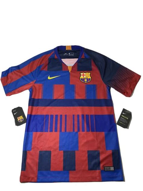 Nike Fc Barcelona 20th Anniversary Home Stadium Soccer Jersey Size S