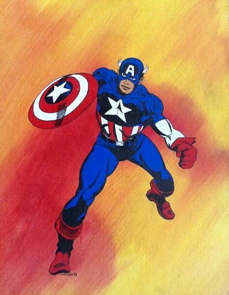 Captain America Acrylic On Canvas Board Captain America Canvas