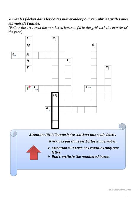 Les Mois De Lannee Français Fle Fiches Pedagogiques