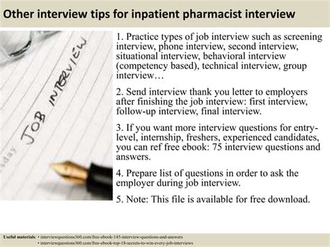 Top 10 Inpatient Pharmacist Interview Questions And Answers Ppt