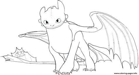 Baby Toothless How Train Your Dragon Coloring Page Printable