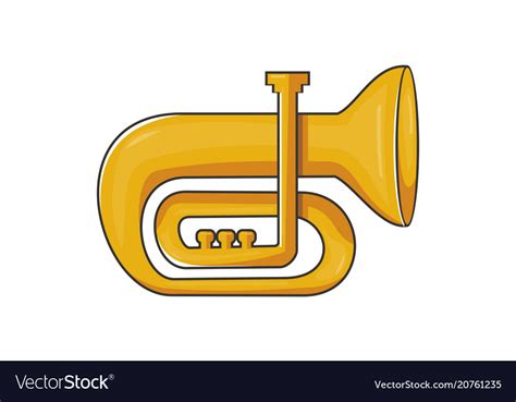 Tuba Music Instrument Royalty Free Vector Image