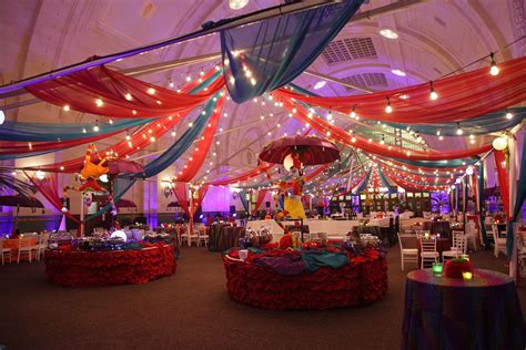 Lights And Sheer Draping Create An Elegant Indoor Carnival At The Great