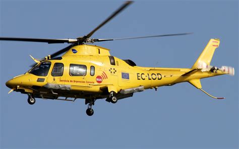 Download Wallpapers Agusta A109e Power Inaer Yellow Helicopter Aw109
