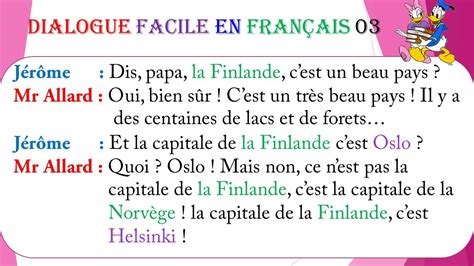 Parler en français facile : Dialogue facile en français 3 - YouTube