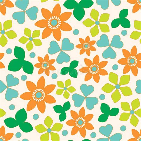 A Pattern Is Seamless From Flowers And Leaves Of Different Colors