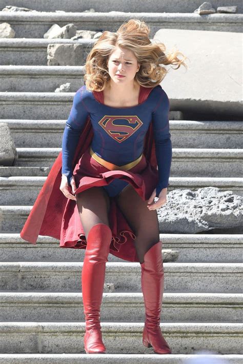Melissa Benoist Supergirl In Pantyhose Upskirt Photos UpskirtSTARS