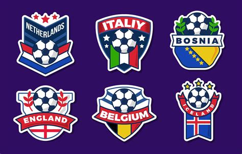 Multiple Iterations Of European Football Championship Sticker Vector Art At Vecteezy