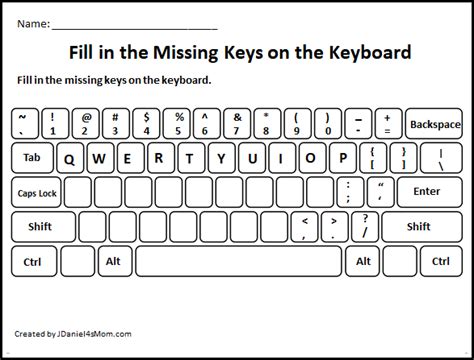 Learning The Computer Keyboard Layout Free Worksheets Samples