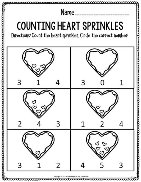 Valentines Day Kindergarten Worksheets February Made By Teachers A