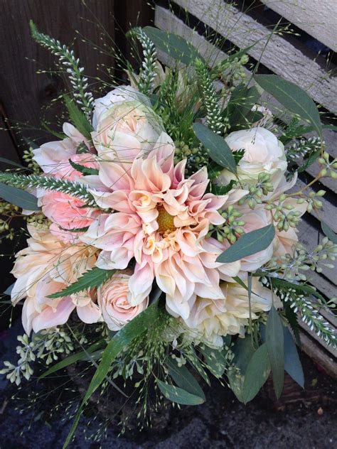 Delicate Dahlia Bridal Bouquet In San Francisco Ca Flowers Of The Valley