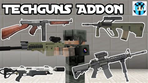 New 3d Guns Mod Techguns Addon In Minecraft Pe Bedrock Mcpeaddon