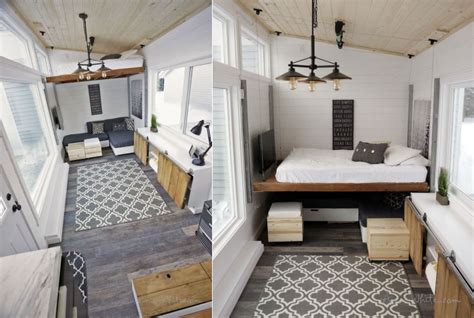 Ana Whites Open Concept Tiny House Features Lounge That Turns Into