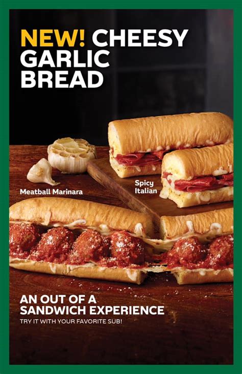 Subway Debuts New Ultimate Cheesy Garlic Bread Subway News 2018 Lupon