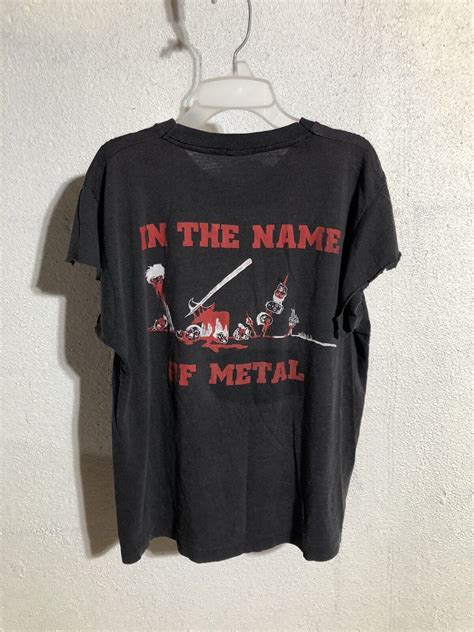 Vintage 1986 Executioner In The Name Of Metal T Shirt L Seth Putnam Axcx Thrash Ebay
