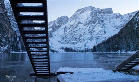 Lake Braies In Winter By Emyaphotography