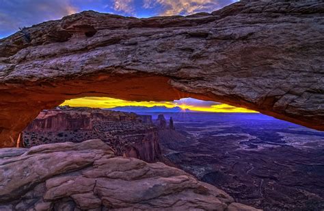 Arches National Park Near Moab Utah Desert Landscape Mountains Sunrise