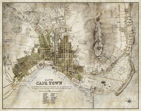 Which cities hold africa's wealth? Vintage Antique Cape Town South Africa City Map Photograph by ELITE IMAGE photography By Chad ...