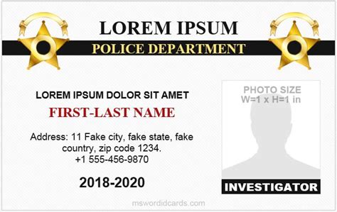 Kids id card template | … id the q group buildersbuilding … kids id card template | … id… | diy/kids: Police ID Card Templates for MS Word | Microsoft Word ID ...